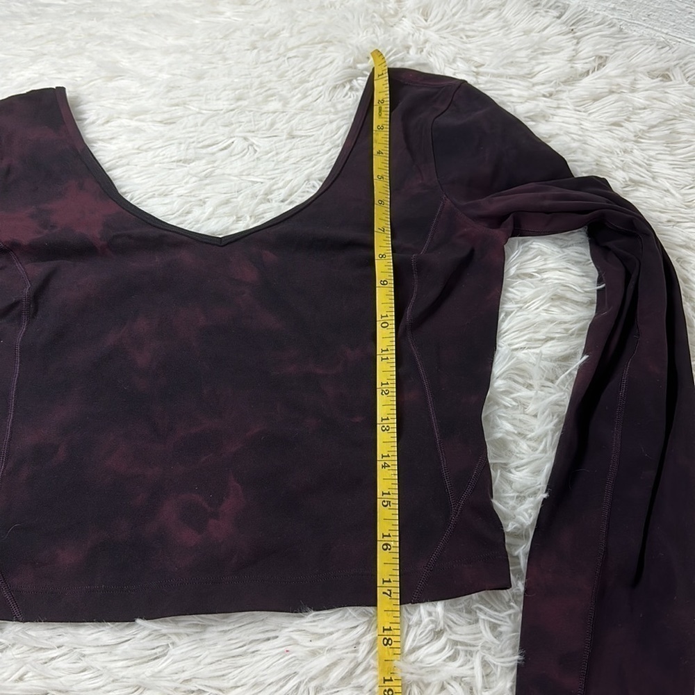 Lululemon Align Long Sleeve Shirt Diamond Dye Cassis Black - Picture 4 of 5